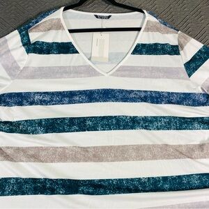 NEW BloomChic Striped Maxi Dress with Pockets Plus Size 28